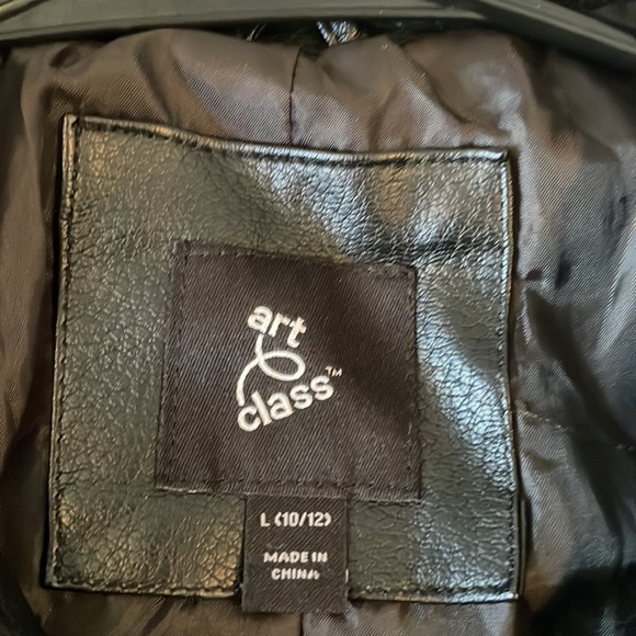 Girls faux leather jacket - Picture 2 of 4